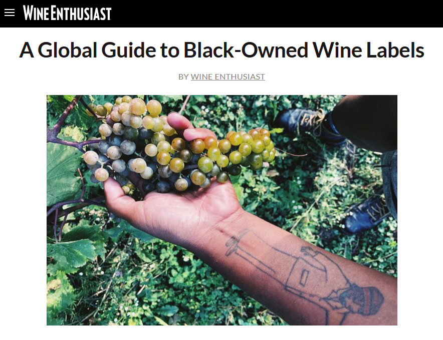 Wine Enthusiast - A Global Gide to Black-Owned Wine Labels